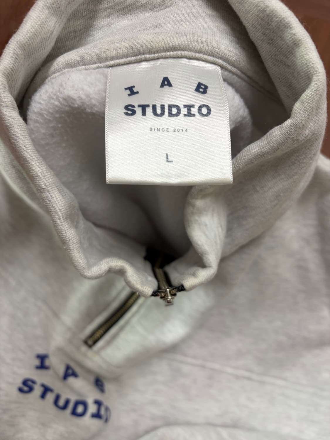 아이앱 하프 집 풀오버 라이트 그레이 L 상품이미지5