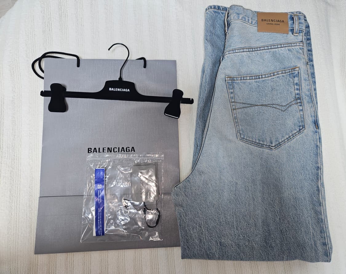 발렌시아가 데님 배기 팬츠 라이트블루 xs 상품이미지6