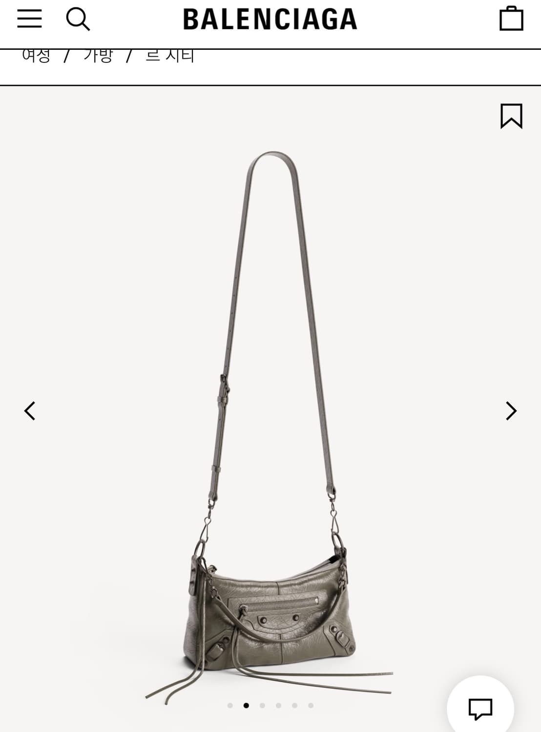 2026 신상 발렌시아가 르시티 모토 미니-아미그린 상품이미지5