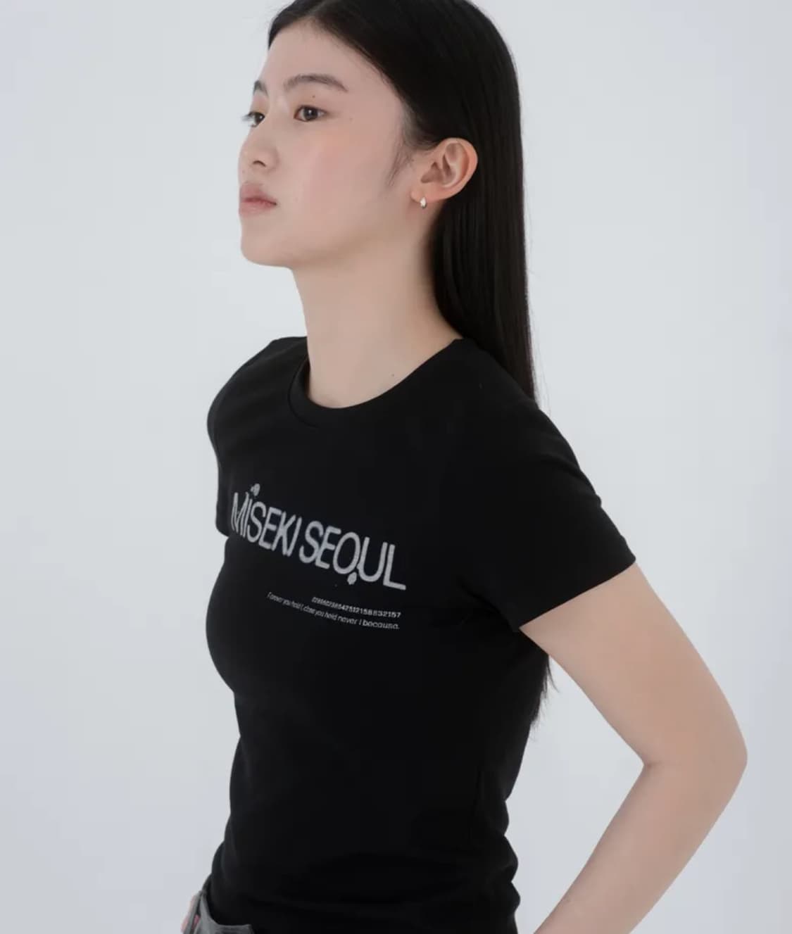 [1] 미세키서울 Logo short sleeves BLACK 상품이미지2