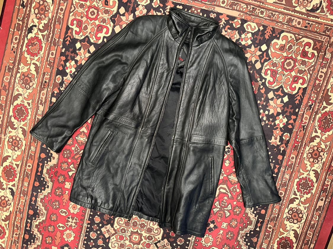 ( L-XL ) 가죽코트 가죽카코트 가죽롱자켓 가죽롱코트 레더자켓 상품이미지5