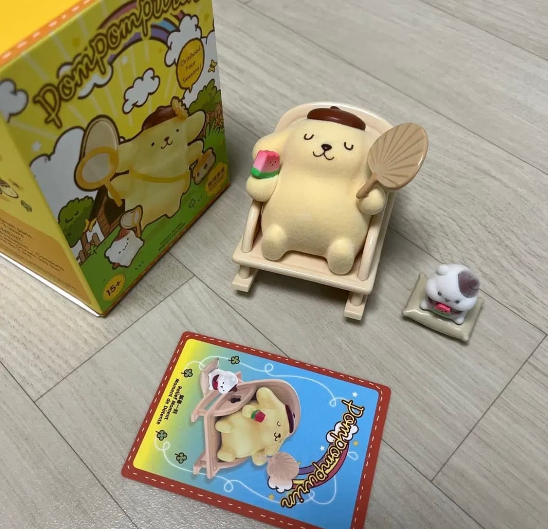 미니소 산리오 폼폼푸린 어린시절 사계절 피규어 가챠 굿즈 상품이미지1