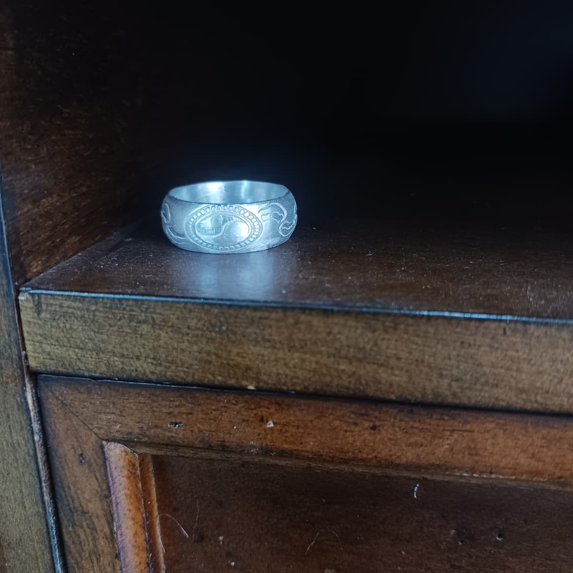 태극구름 순은99 은가락지 8미리 상품이미지1