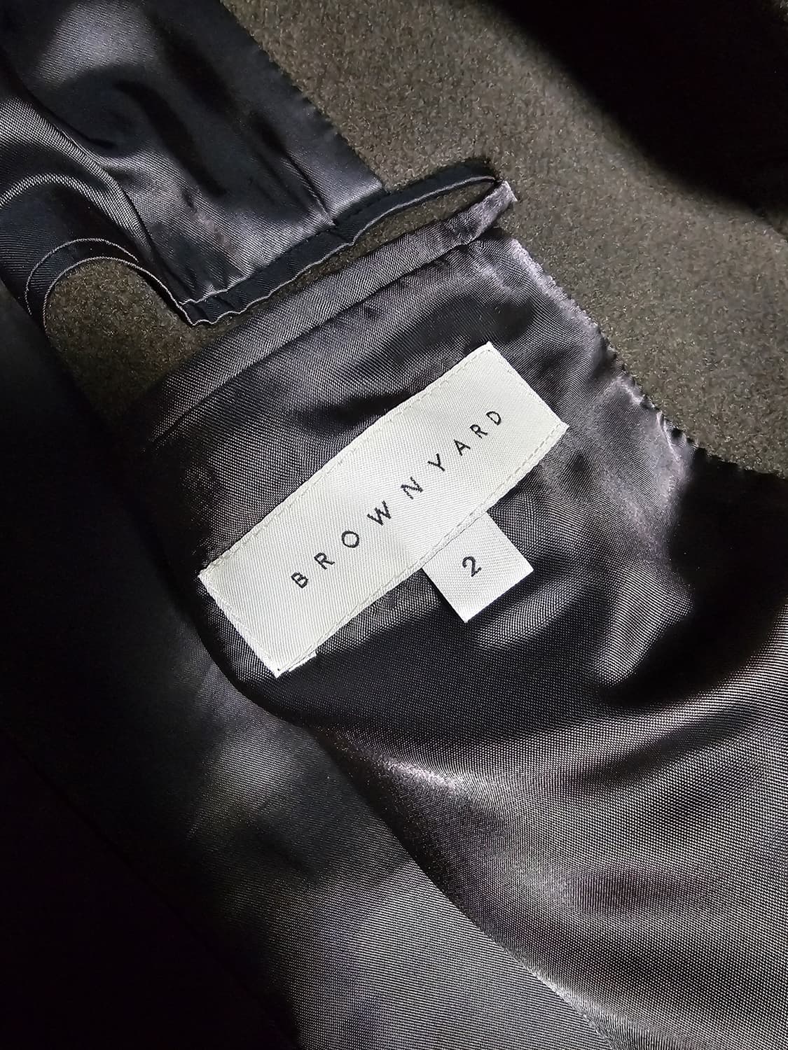 브라운야드 발마칸 올리브그레이 롱코트 21fw(가장 이쁜시즌) 105 상품이미지6