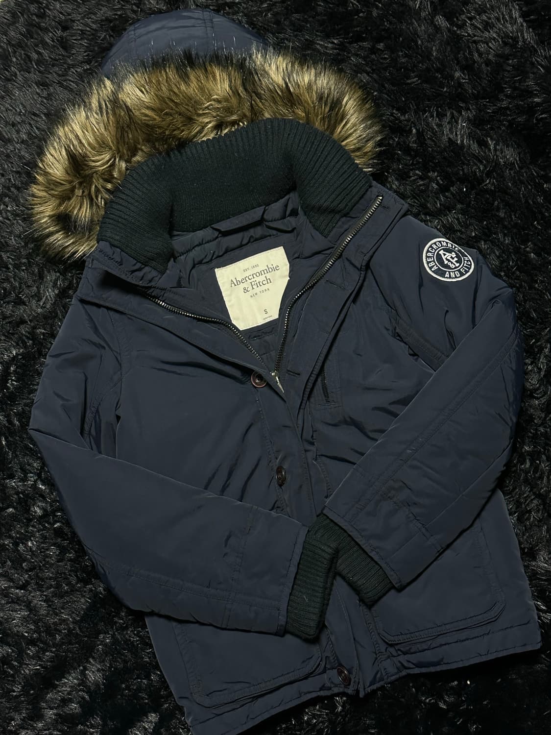 Abacchrome navy padded jacket 상품이미지1