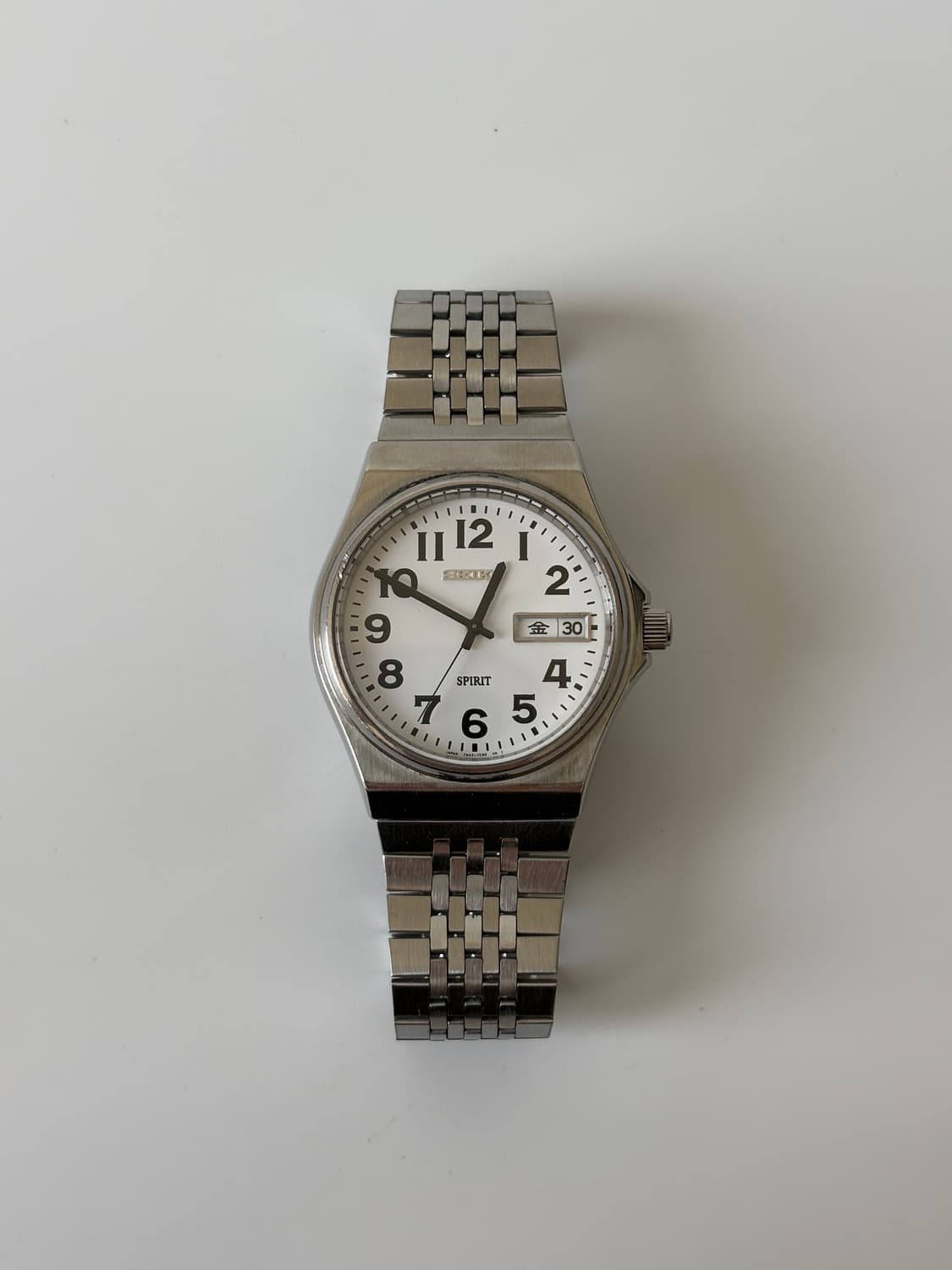 1990년대 Spirit 아라빅 인덱스 실버 쿼츠 상품이미지1