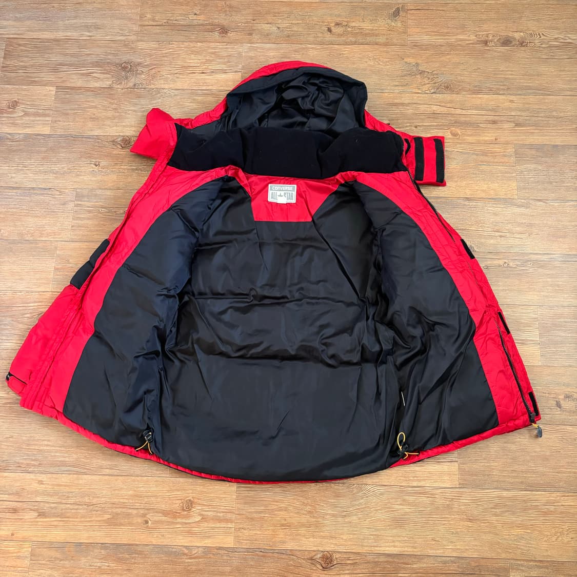 컨버스 다운 패딩 점퍼 S 90 후드 탈부착 올스타 상품이미지3