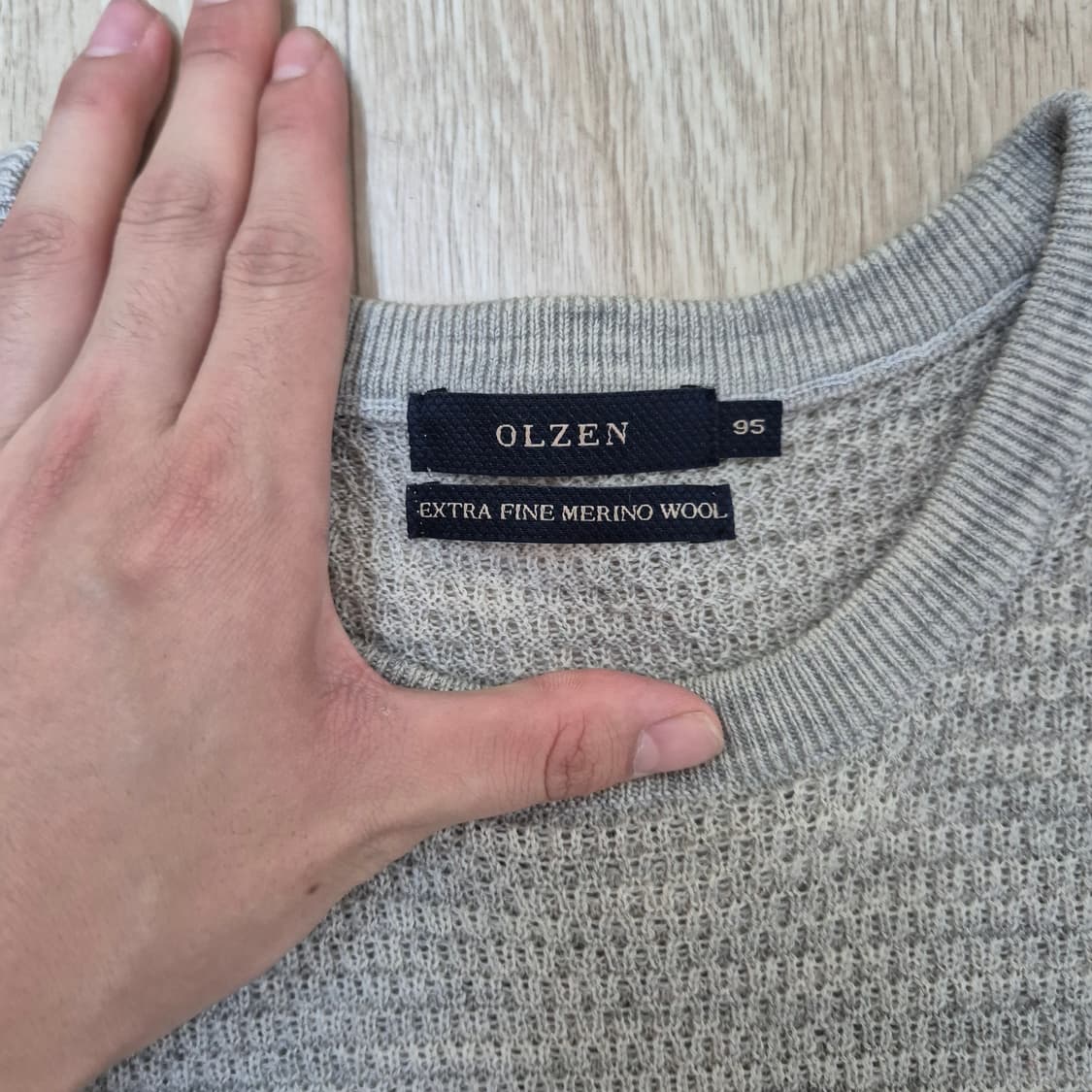 올젠 메리노 울 라운드 니트 상품이미지4