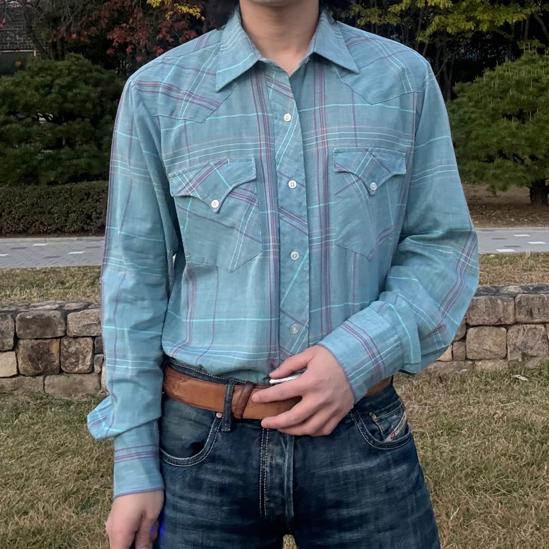 60~70s USA 에이치바씨 H Bar C 웨스턴 셔츠 상품이미지3