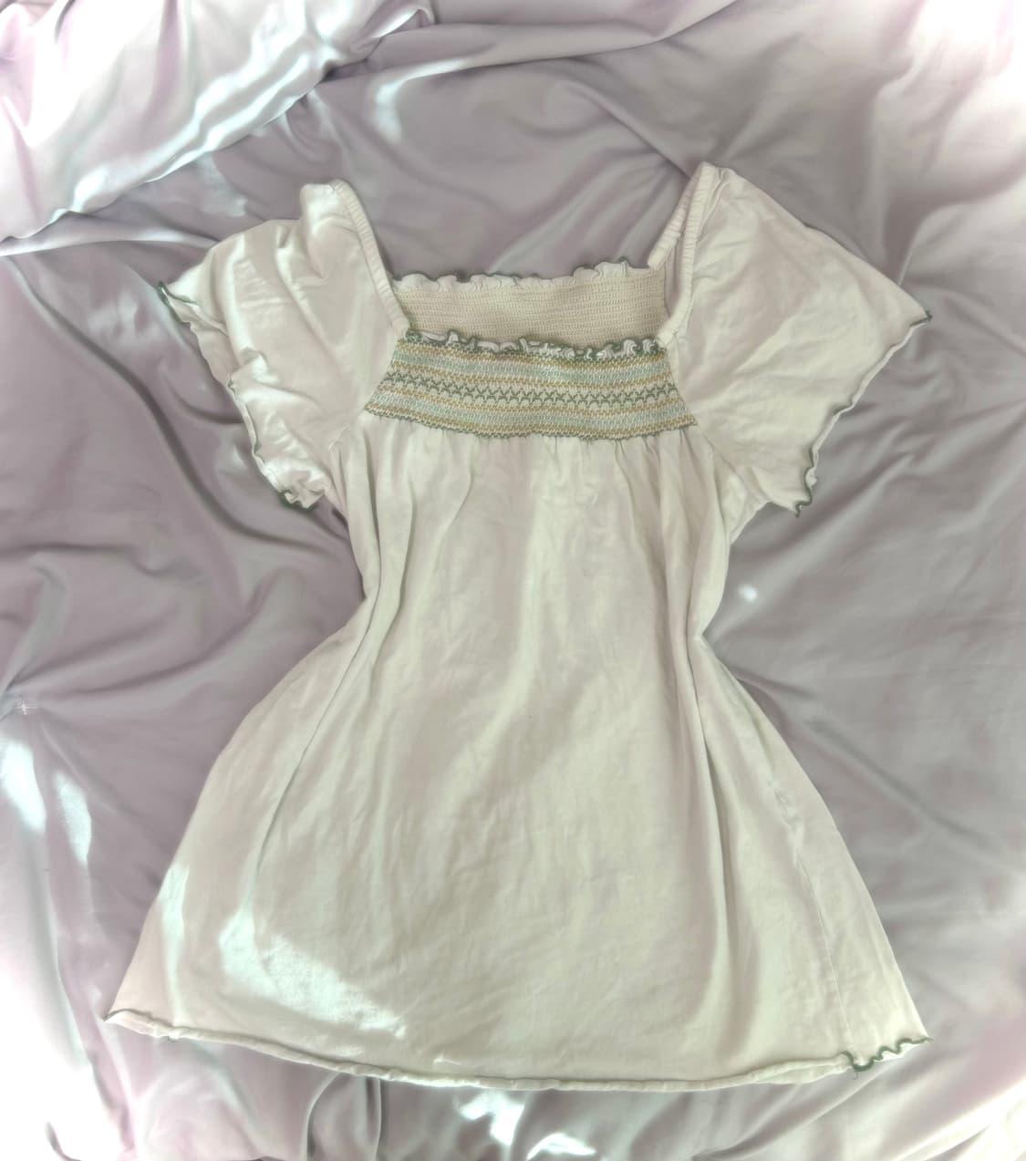 빈티지 모리걸 완두콩 상의 세트 크로셰볼레로 블라우스 너드 그런지페어리 상품이미지3