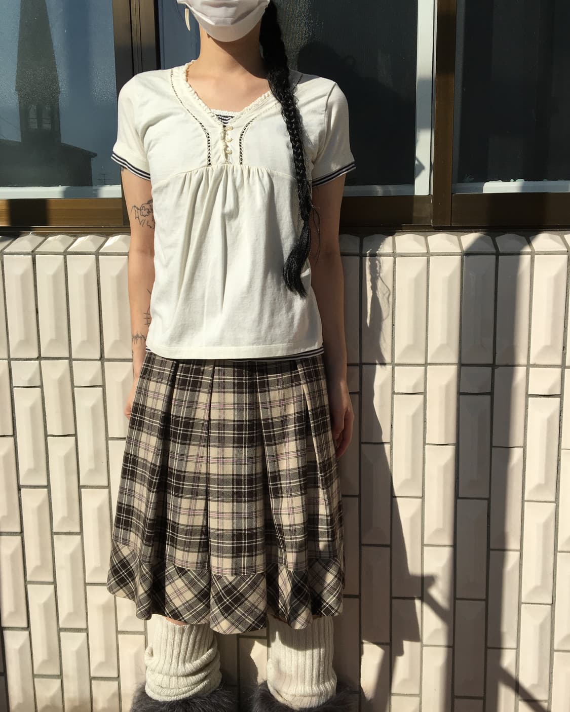 Button up layered t shirt 상품이미지1