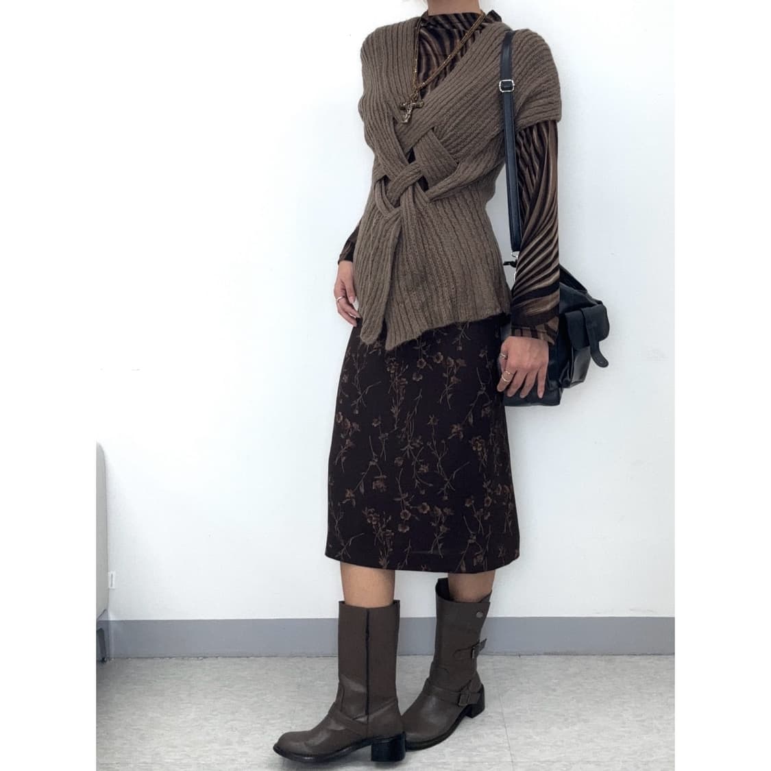 빈티지 브라운 롱슬리브 이너 상품이미지3
