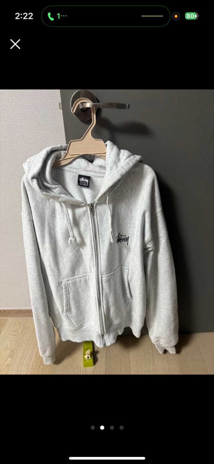 스투시 후드집업 에쉬헤더 m 상품이미지2