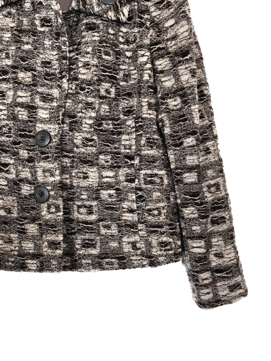 빈티지 울 블렌드 버튼 숏 자켓 상품이미지5