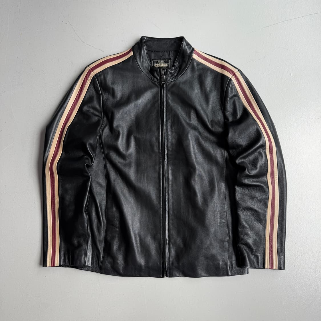 바이커 리얼레더 사이드라인 양가죽 가죽자켓 상품이미지2