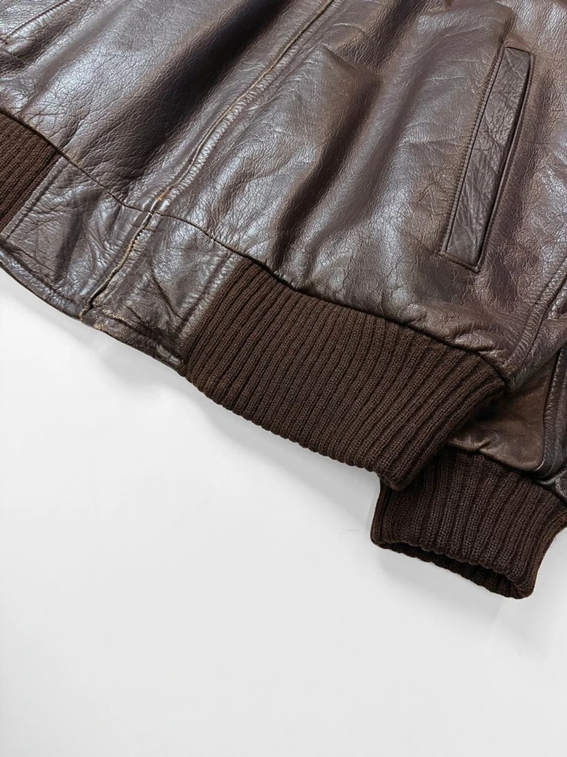 SPECIAL MEKE 90s 오륜기 소가죽 항공 자켓 PN5038 상품이미지4