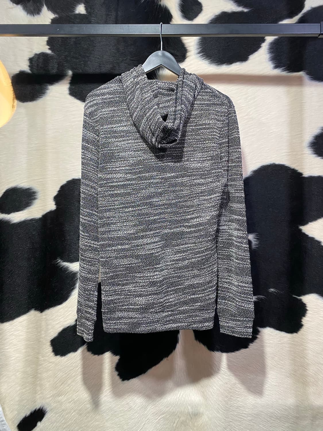 Retro engine 그레인 니트 후드집업 상품이미지5