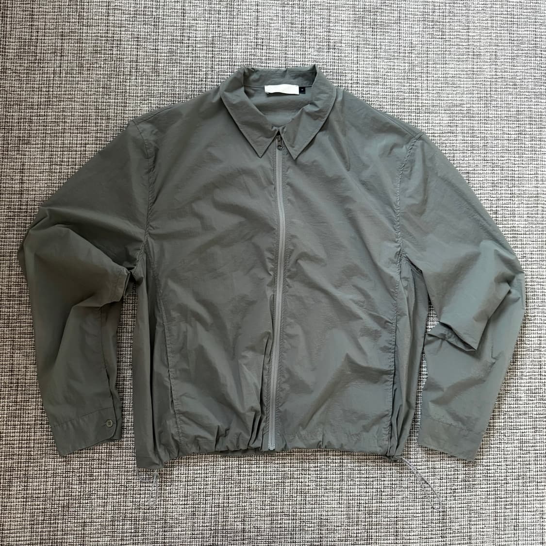 Amomento Sheer Zip-Up Shirts Grey 상품이미지5