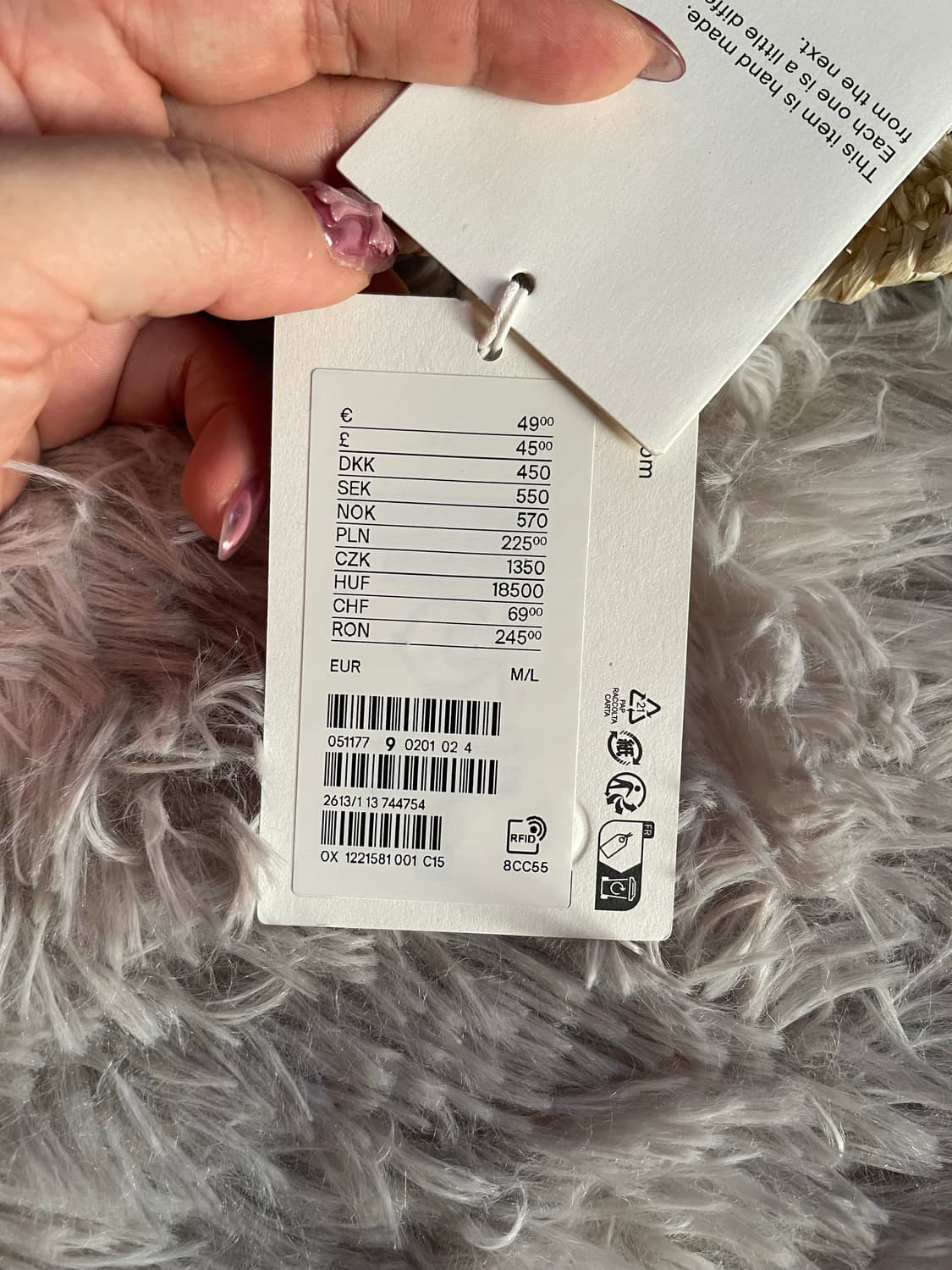 코스 핸드메이드 니트 크로셰 버킷햇 베이지 상품이미지3