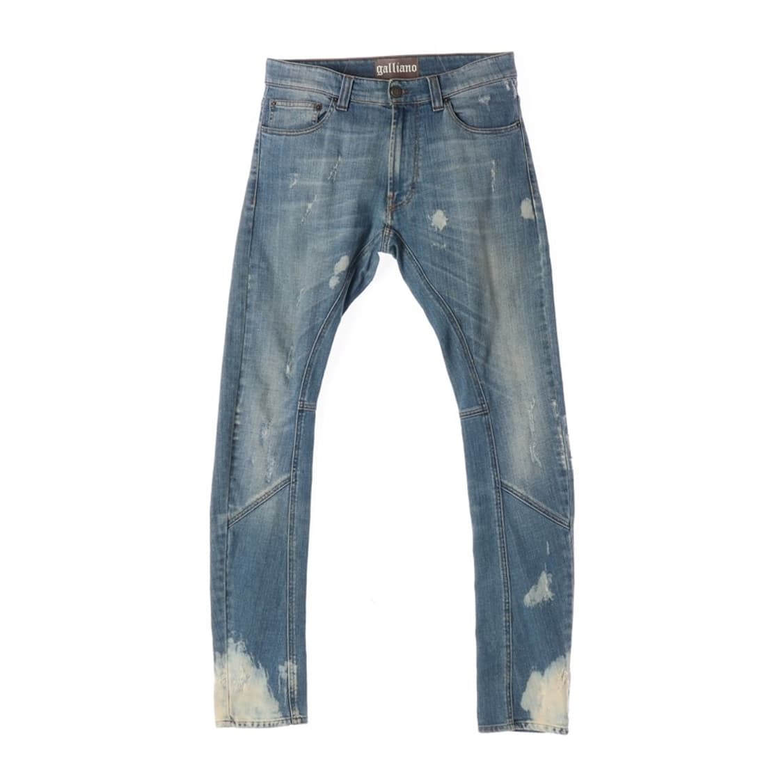 존 갈리아노 커브드 디스트레스드 블리치 데님 상품이미지1