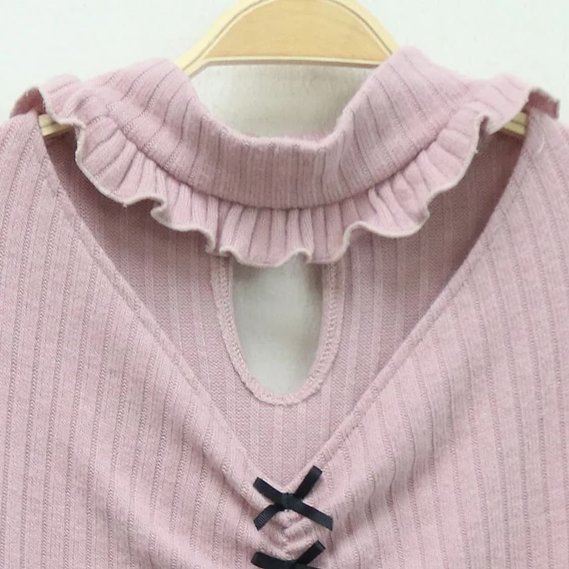 ANK ROUGE 딸기우유 발레코어 니트 블라우스 60547 상품이미지5