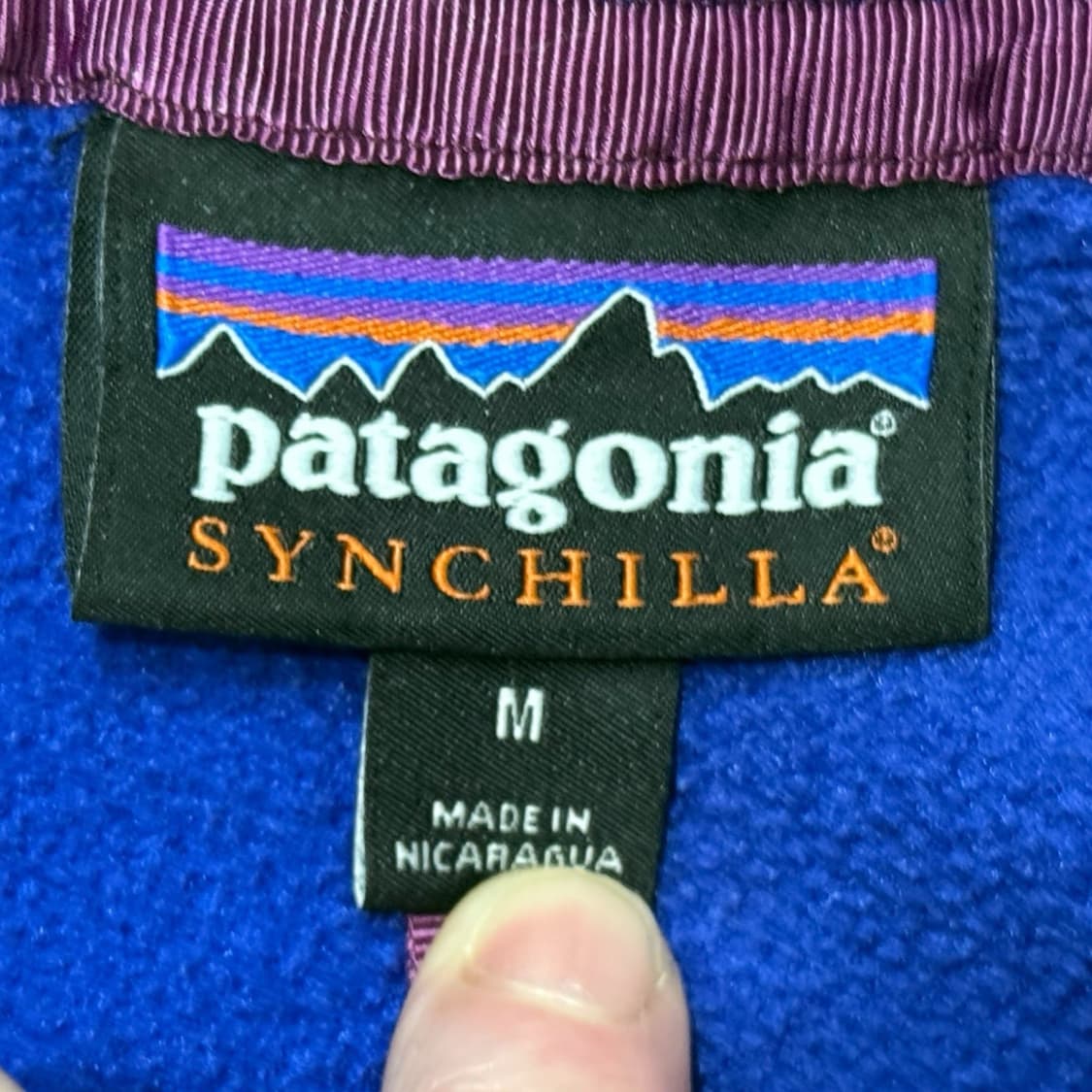 10s 파타고니아 신칠라 스냅-T 블루/옐로우 상품이미지4