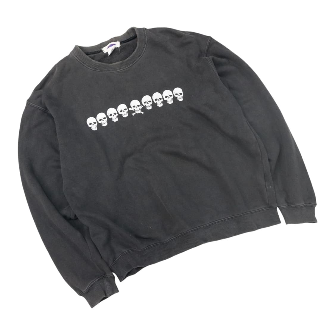 LORD ALBERT 로드 알버트 빈티지 스컬 프린팅 블랙 스웨트셔츠 상품이미지1