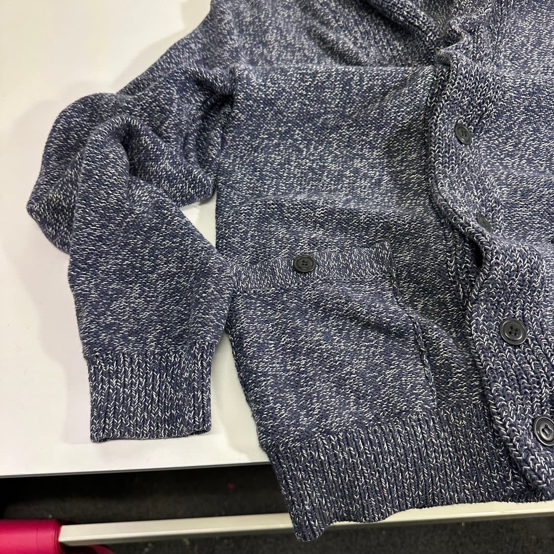 95 제이크루 JCREW 네이비 노버튼 숄카라 가디건 상품이미지2