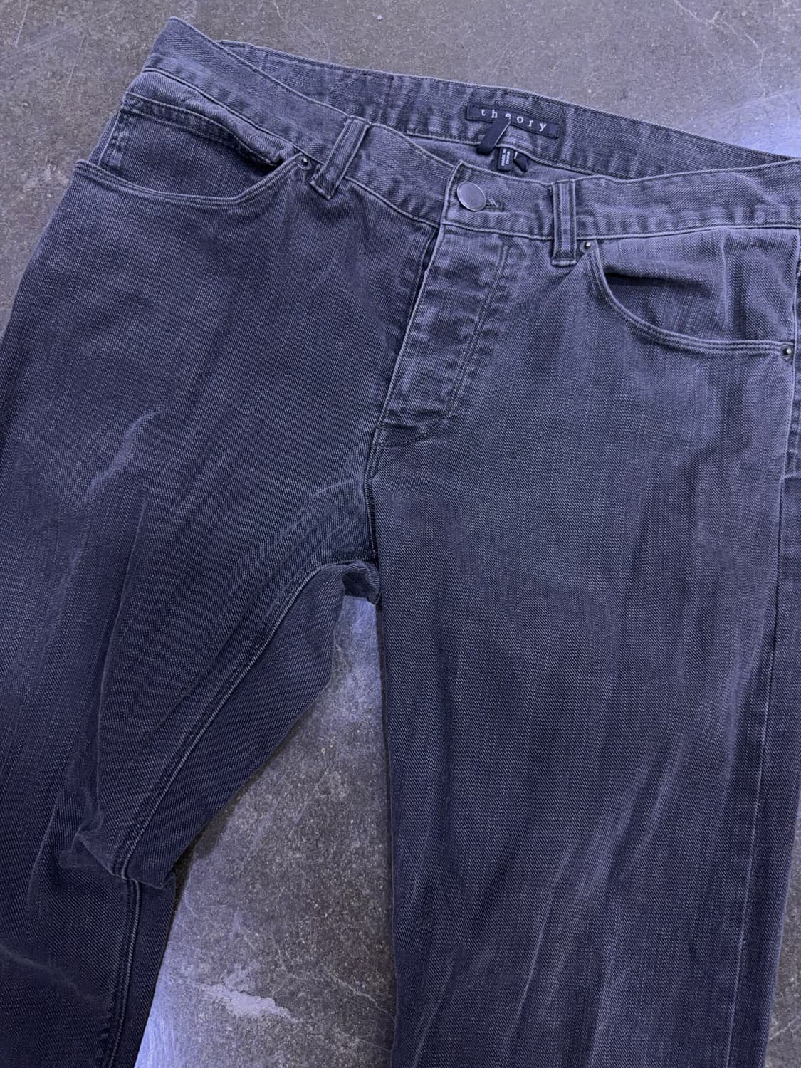 띠어리 라피 슬림핏 그레이 빈티지 워싱 데님팬츠 30 상품이미지3