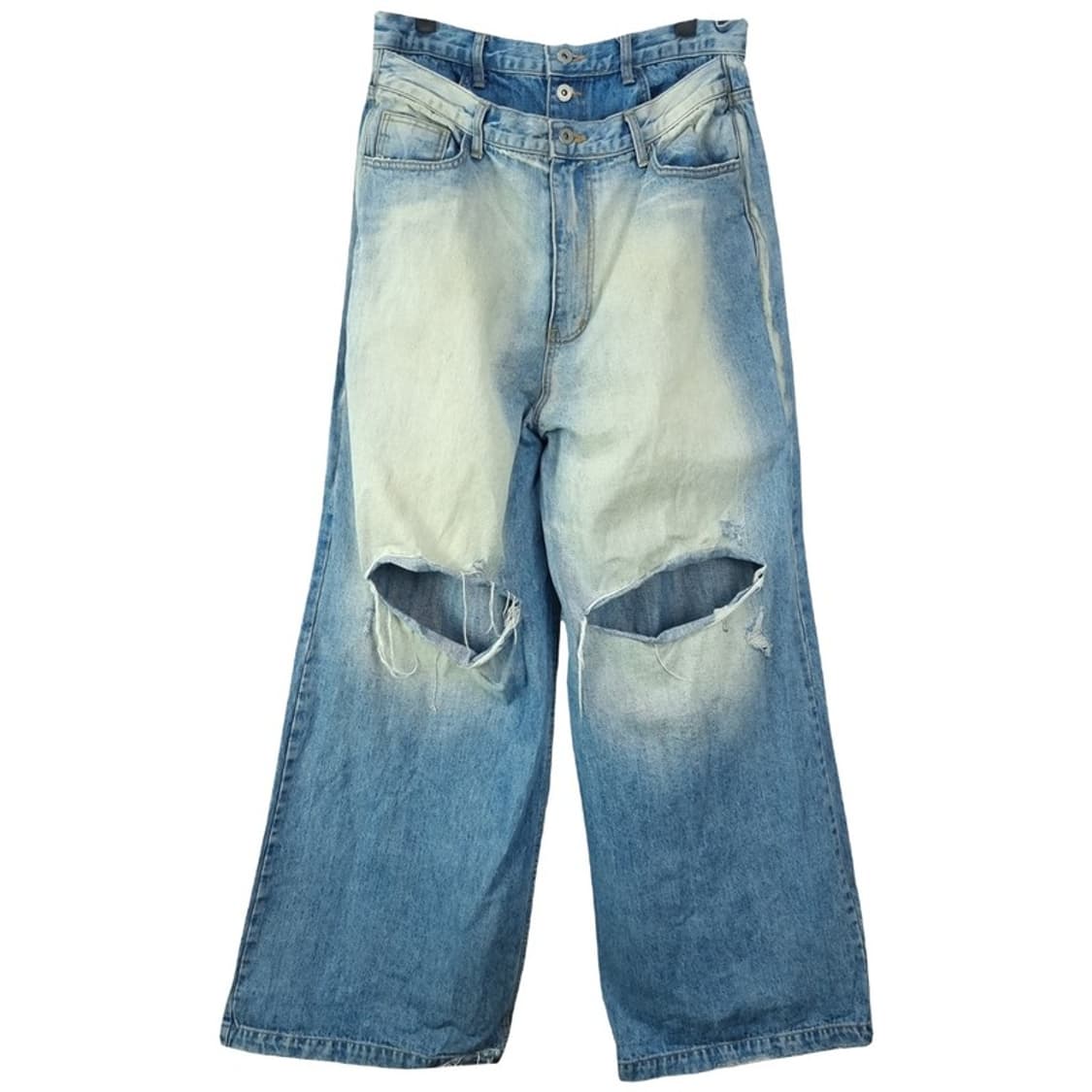 [선데이오프클럽] 24S/S 더블 웨이스트 디스트레스드 데님 M20233 상품이미지2