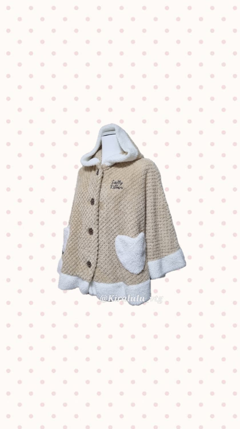 쿠키맛 니트 케이프. 라떼갸루 엑시즈팜 잉그니 리즈리사  상품이미지2