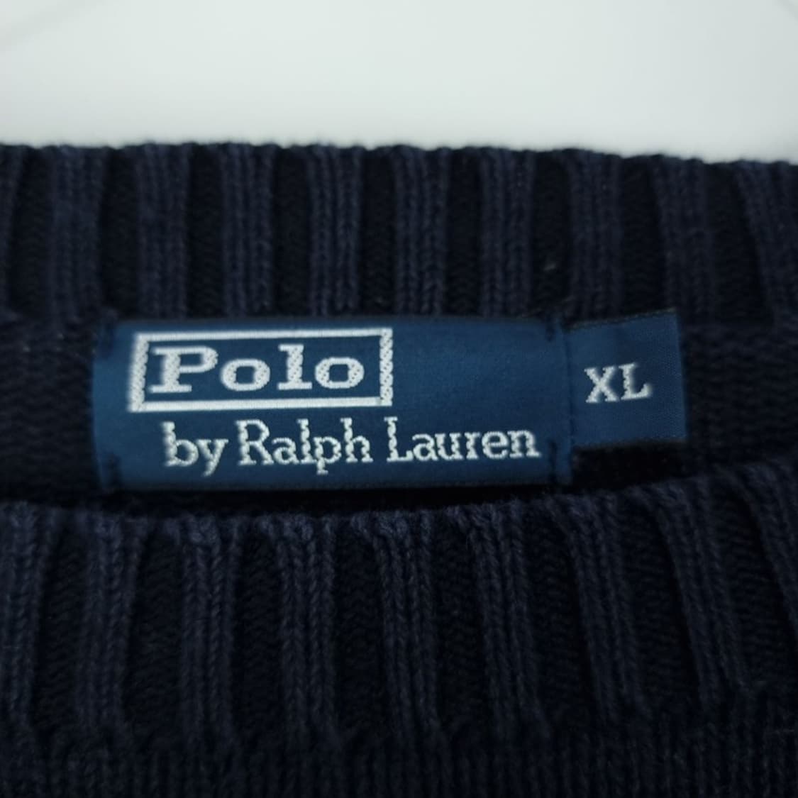 [폴로 랄프로렌] 90'S 빈티지 완장 패치 니트 네이비 M19920 상품이미지7