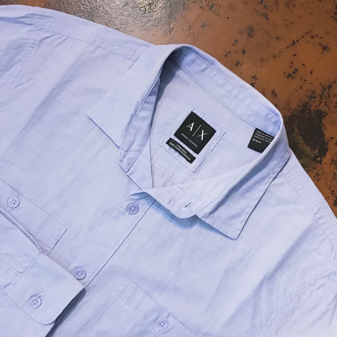 알마니 익스체인지 투포켓 소라 코튼 셔츠 남성 102 여성 루즈핏 상품이미지3