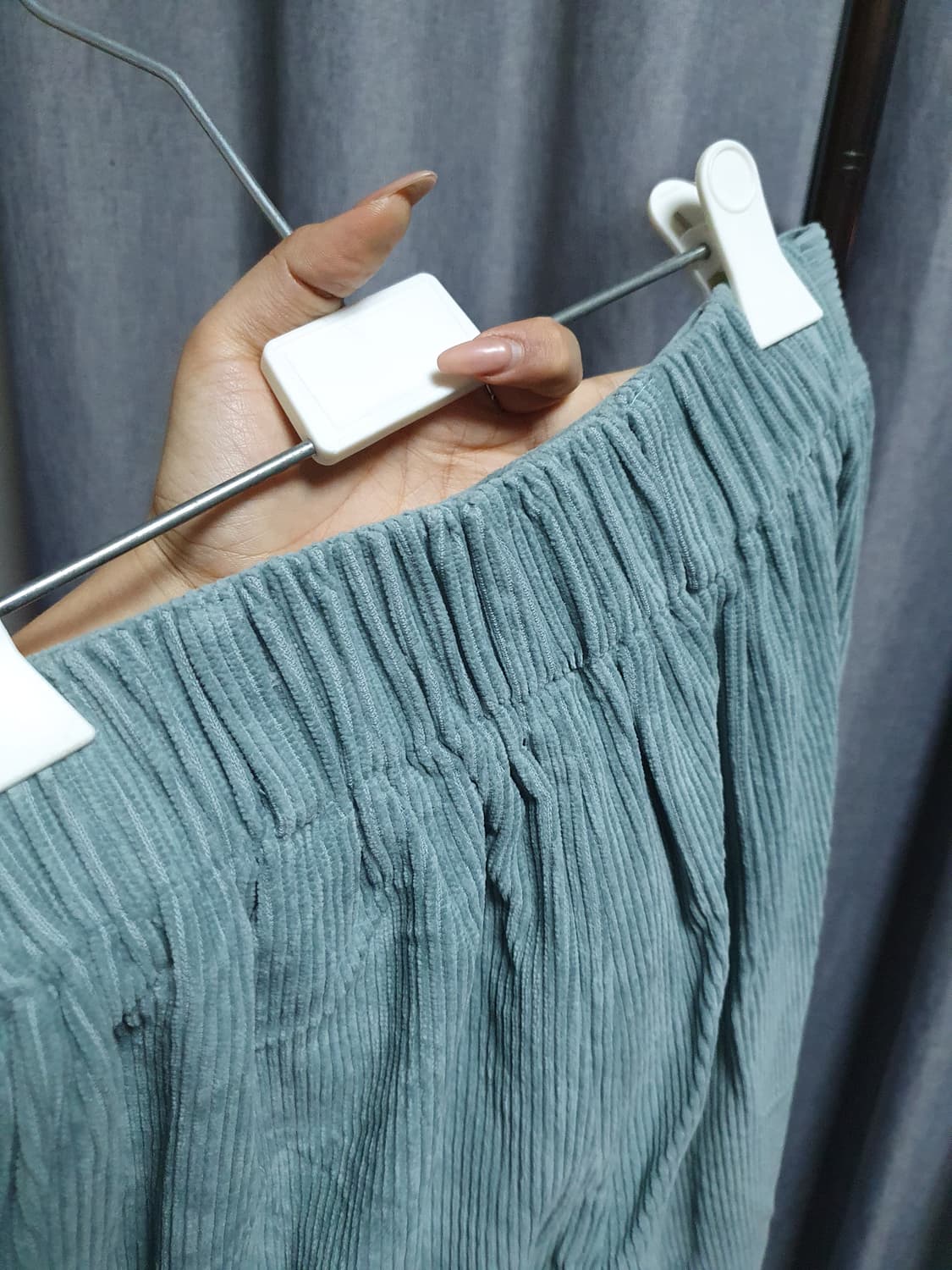 밴딩 코듀로이 민트 팬츠 상품이미지4