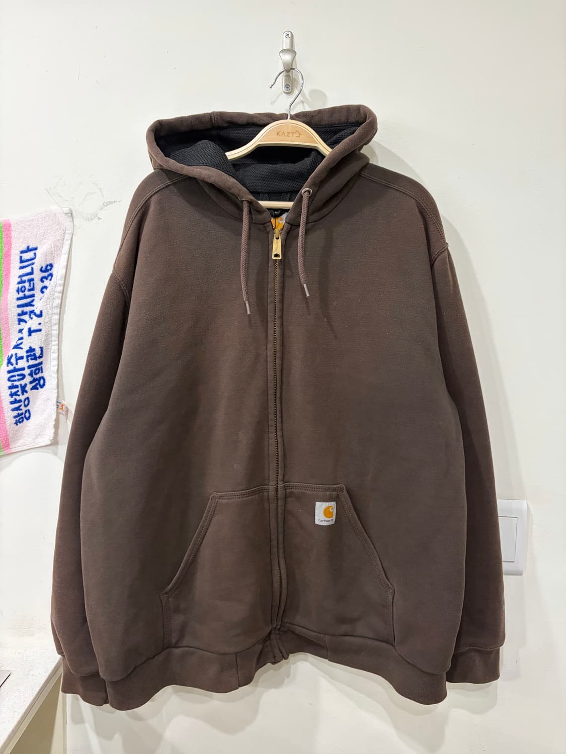 93. 칼하트 써멀 후드집업 브라운 상품이미지1