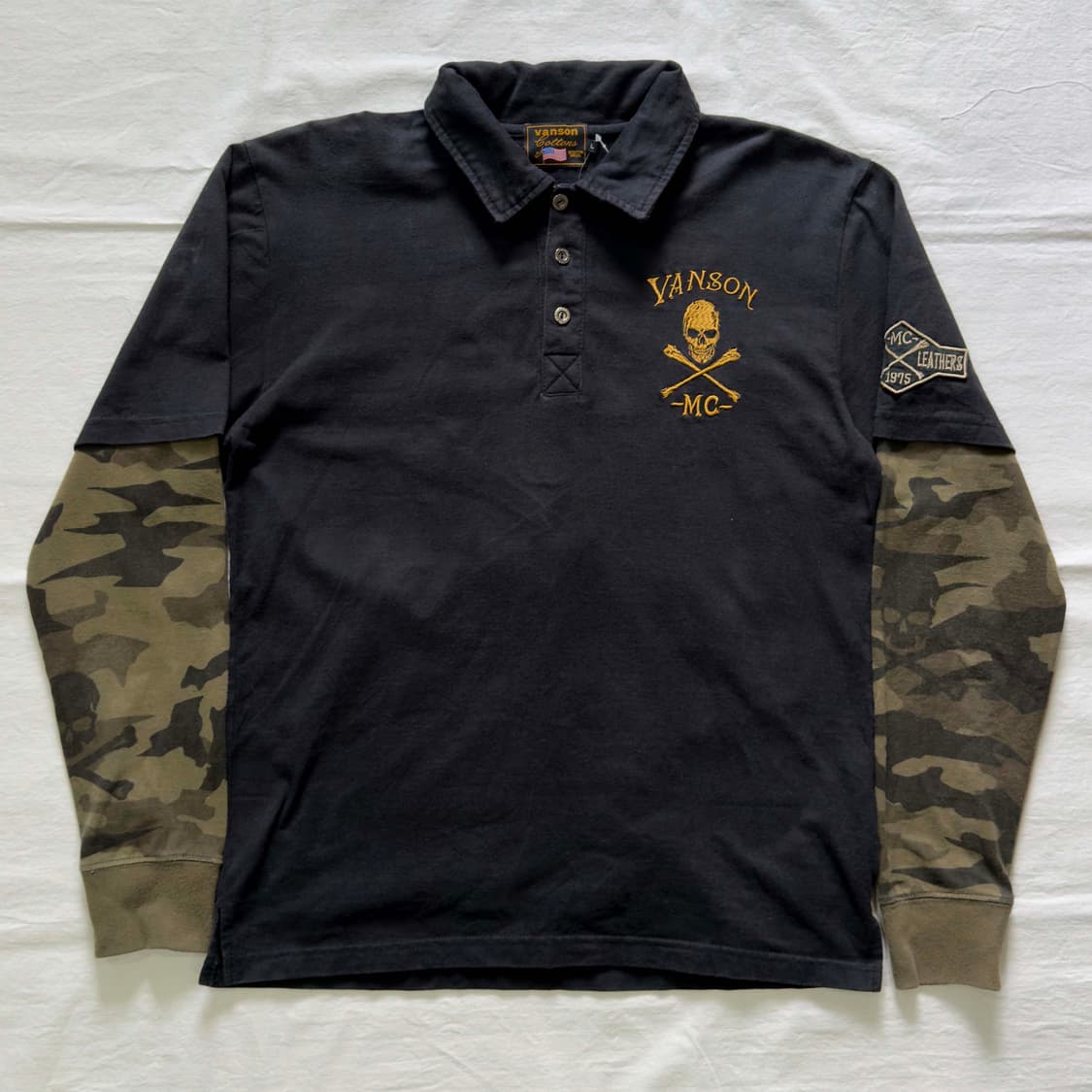 벤슨 레더 스컬 긴팔 티셔츠 상품이미지1