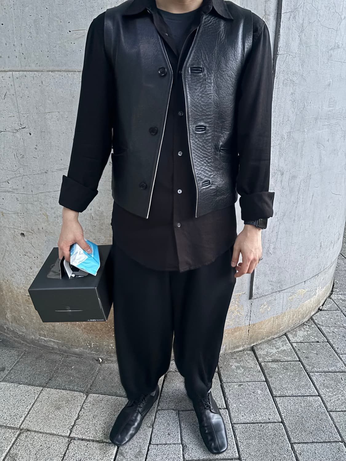 리에르(rier) 레더 베스트 질렛 S사이즈 상품이미지3