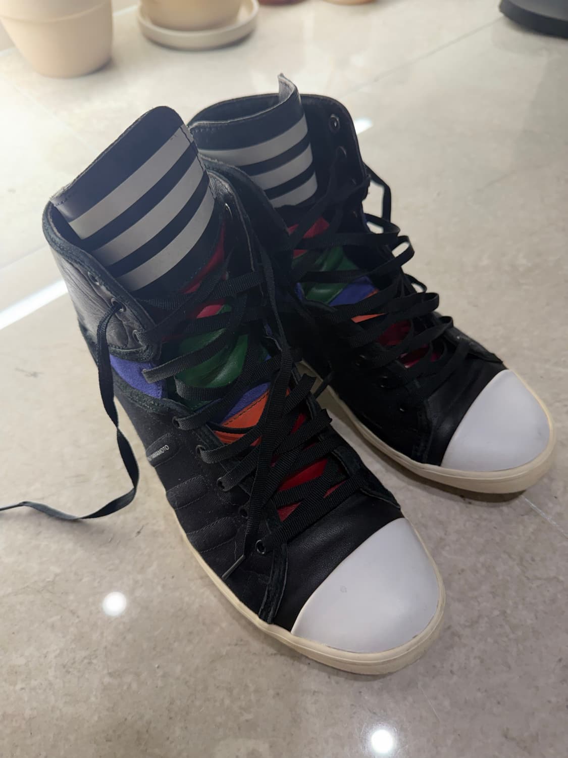 Y-3 요지야마모토 블랙 하이탑 스니커즈 상품이미지2