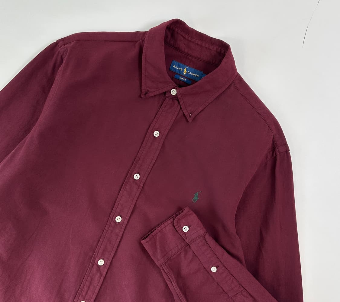 폴로 랄프로렌 옥스포드 버건디셔츠  상품이미지3