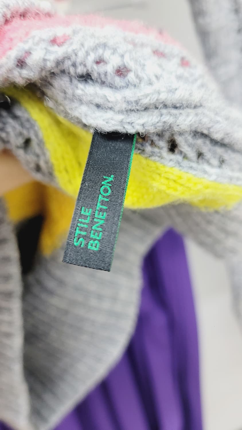 베네통 라운드 니트. jeikei퍼플 랩 스커트 상품이미지2