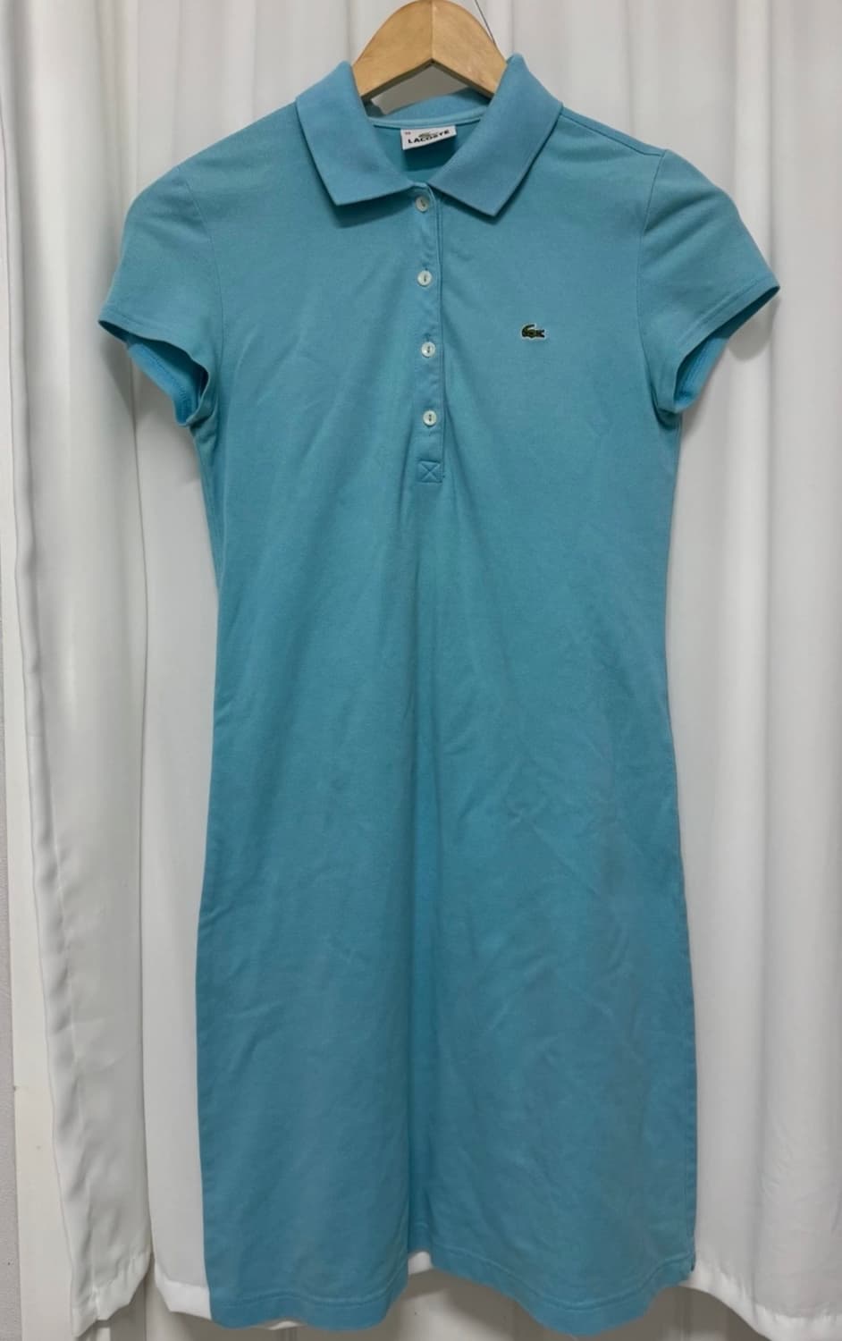 라코스테 하늘색 피케 원피스 상품이미지2