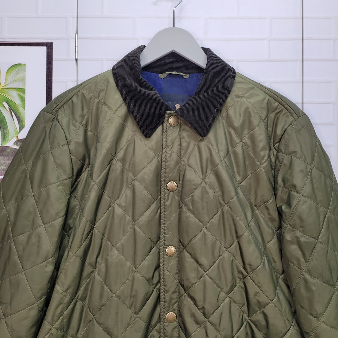 바버 MQU1324OL51 퀼팅 재킷 자켓 올리브색 L사이즈 상품이미지2