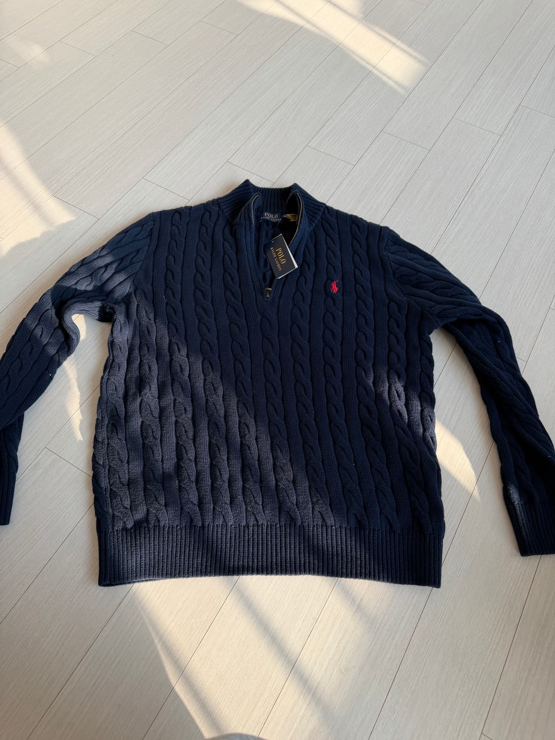 폴로 반집업 니트M(새상품) 상품이미지1