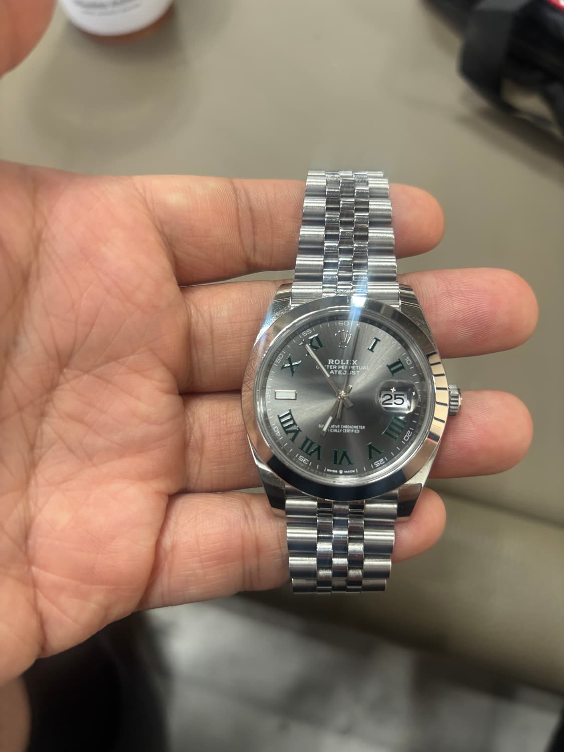 롤렉스 (ROLEX) 데이트저스트 41 윔블던 슬레이트 로만 상품이미지2