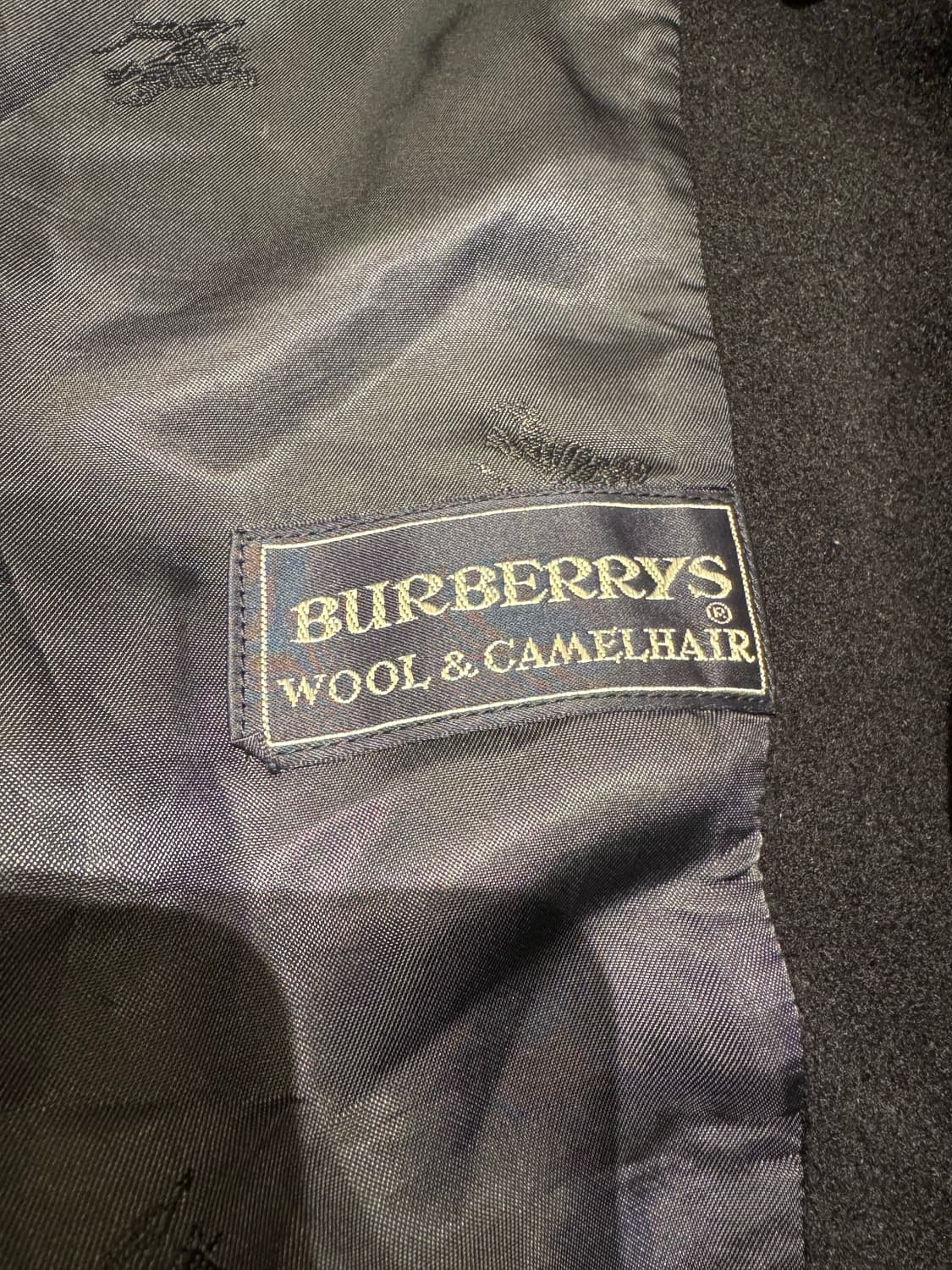Burberry vintage navy half coat 상품이미지3