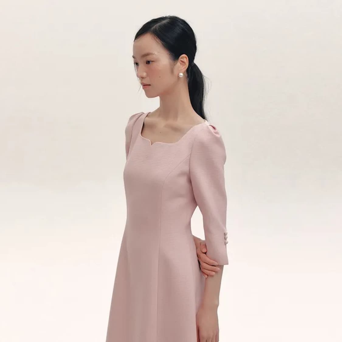 Cocktail Heart Neck Dress(Pink) 상품이미지1
