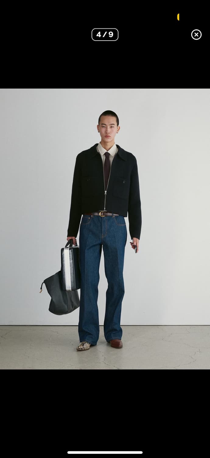 렉토 애즈라 컴팩트 니트 집업 점퍼 블랙 상품이미지3