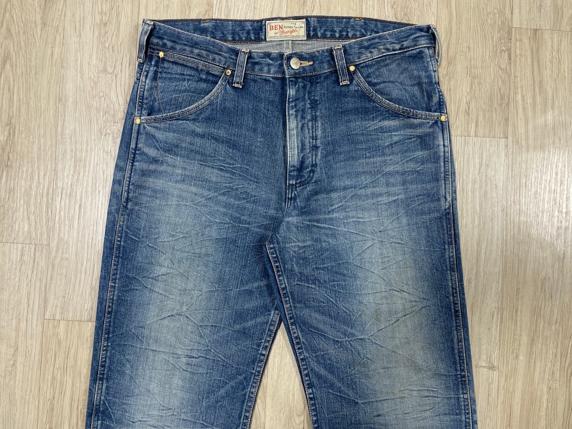 33) 40's 복각 랭글러 재팬 하드워싱 데님팬츠 상품이미지4