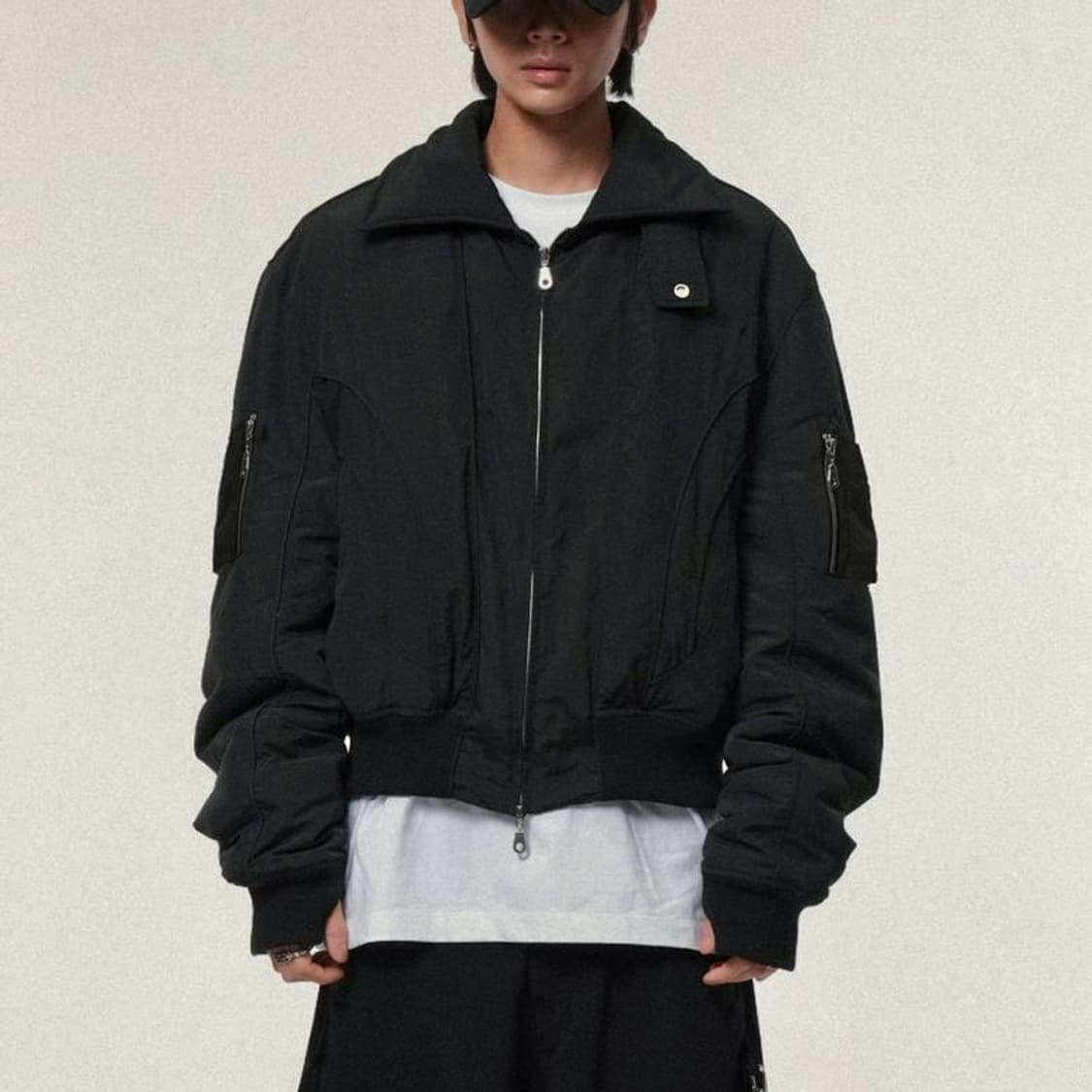 새상품) 아이돈워너셀 Solid High Neck Ma-1 마원 봄버 상품이미지4