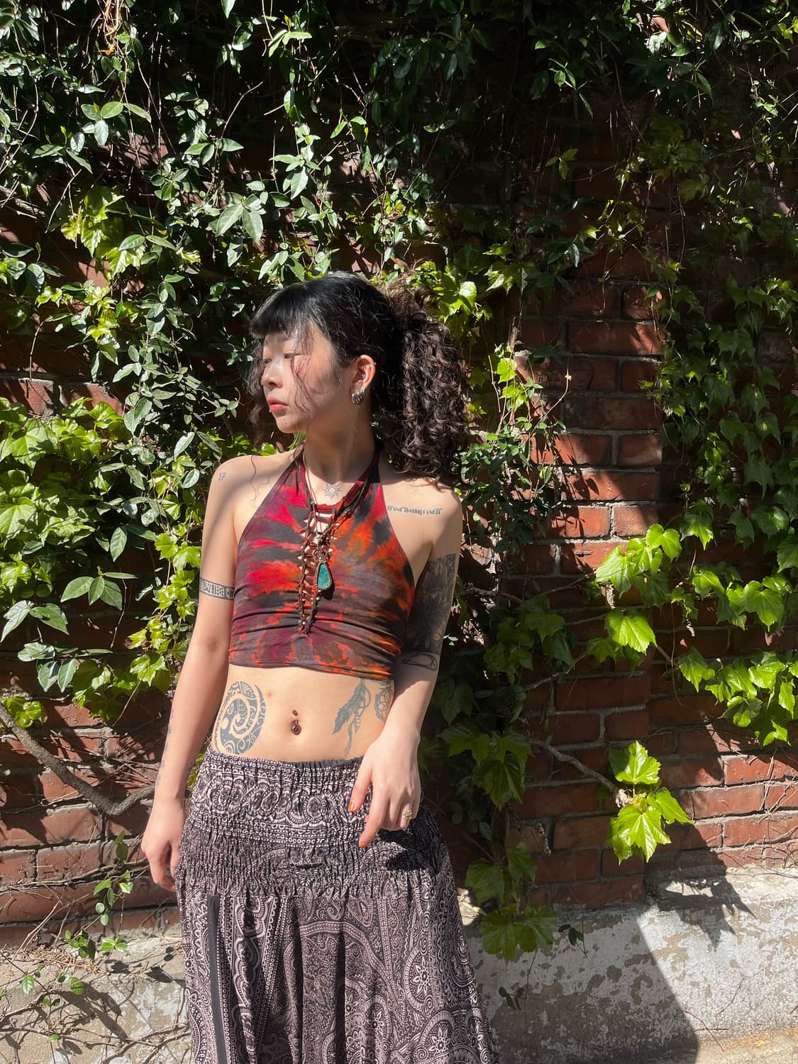 타이다이 트임 홀터넥 상품이미지4